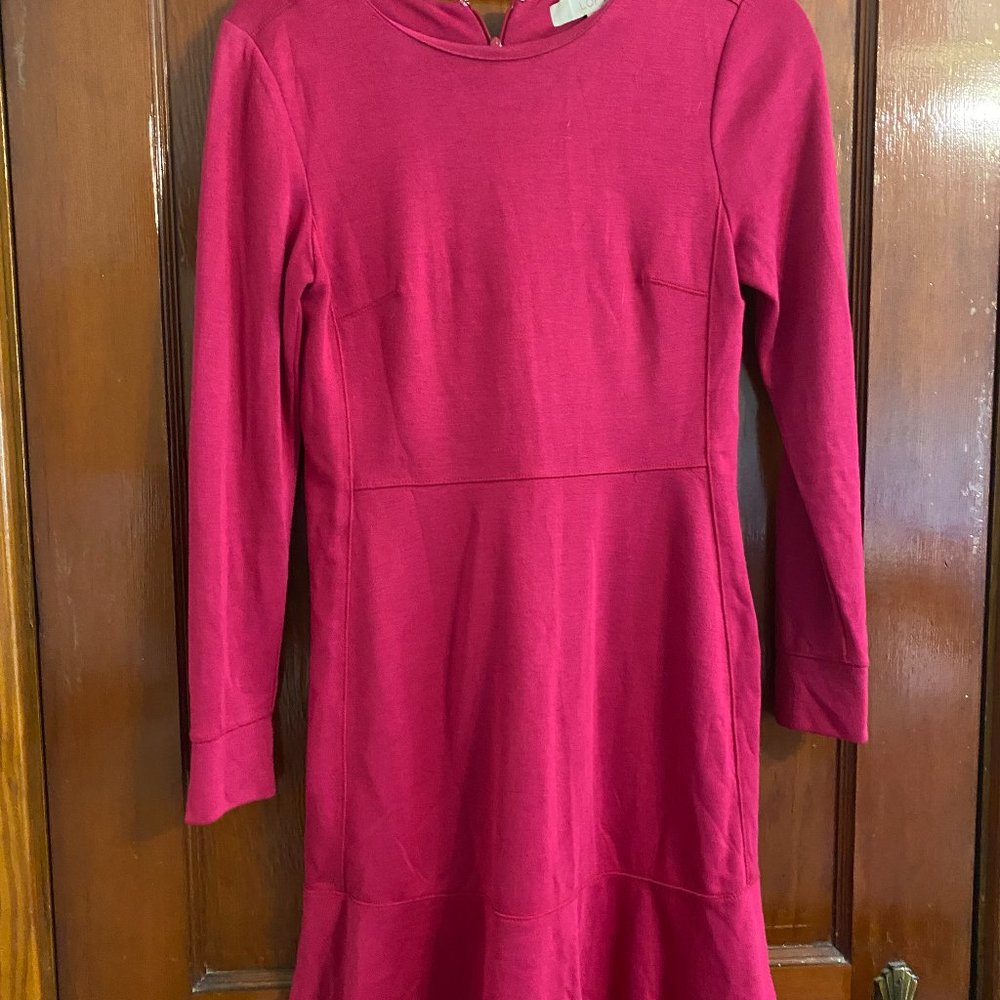 Loft long sleeved pink work dress